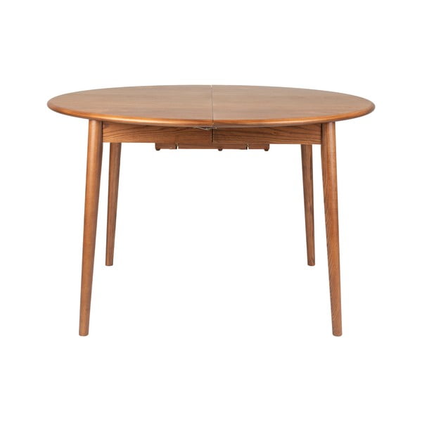 Tavolo da pranzo rotondo con piano effetto noce allungabile con estensione ø 120 cm Twist – Zuiver