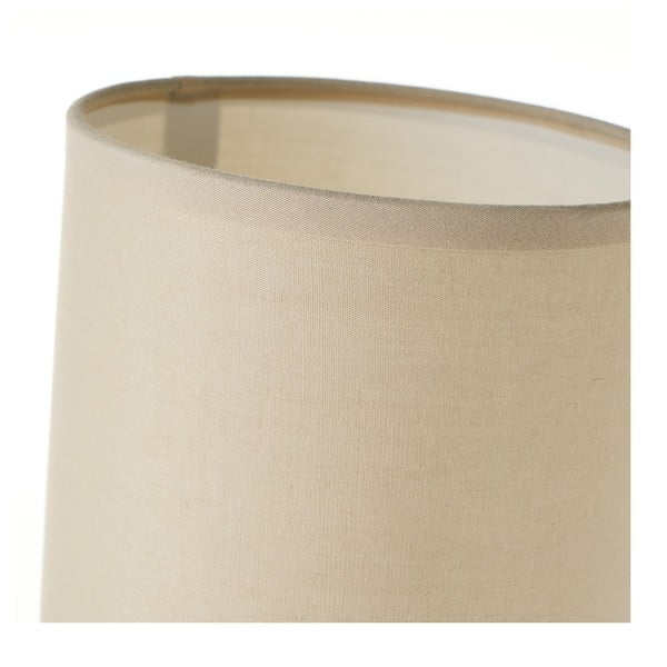 Lampada da tavolo in ceramica beige con paralume in tessuto (altezza 24,5 cm) - Casa Selección-image-3