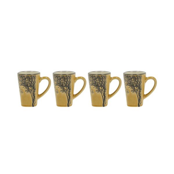 Tazze da caffè espresso in gres giallo, set di 4 tazze da 100 ml Hela - Villa Collection