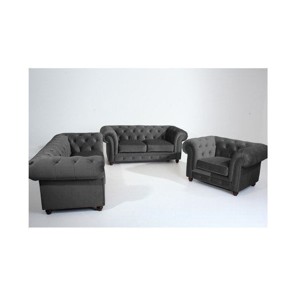 Divano Orleans Velvet grigio antracite, 216 cm - Max Winzer-image-2