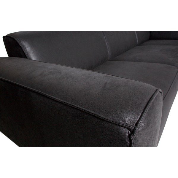 Divano angolare nero in finto camoscio, angolo destro Statement - BePureHome-image-4