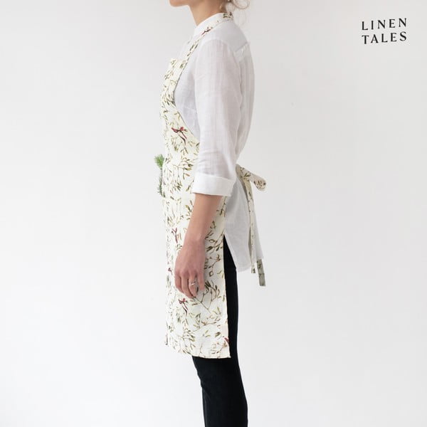 Grembiule in lino con motivo natalizio Mistletoe - Linen Tales-image-1