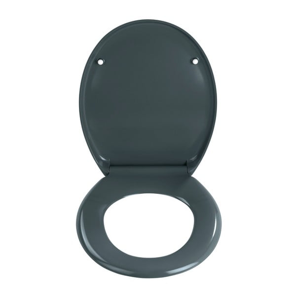 Sedile per wc grigio scuro con chiusura facilitata Premium , 45,2 x 37,6 cm Ottana - Wenko-image-1