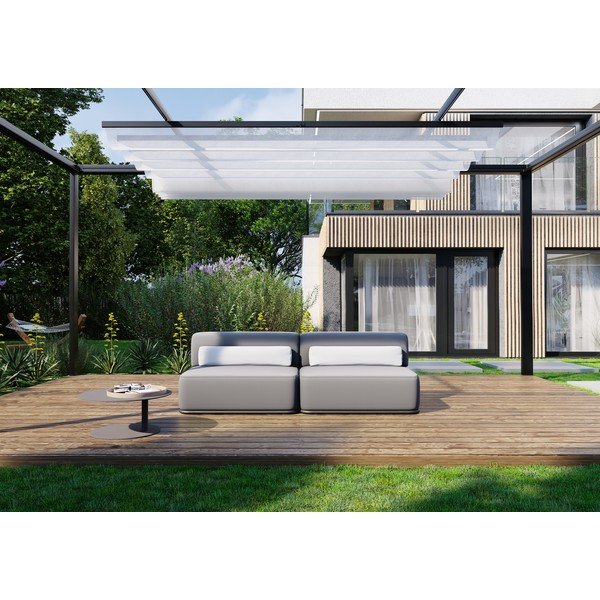 Divano modulare da giardino grigio chiaro 204 cm Straw - Sit Sit-image-3
