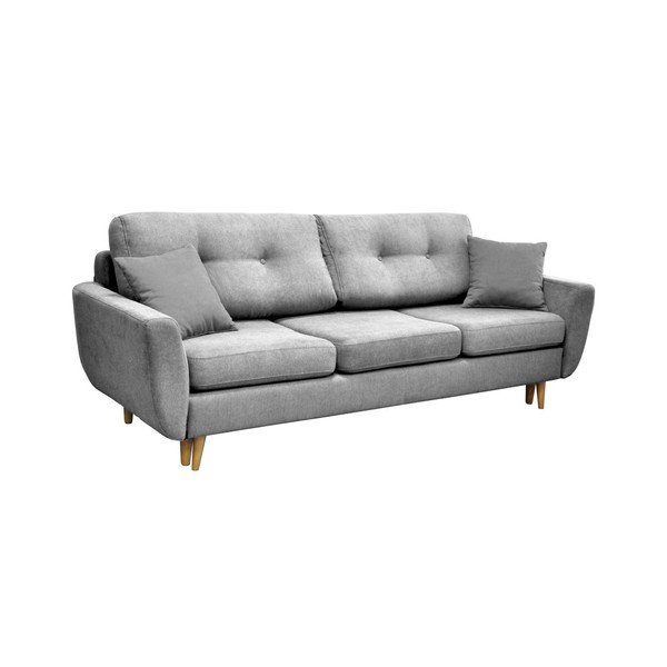 Divano letto grigio con gambe chiare Rose - Mazzini Sofas-image-3