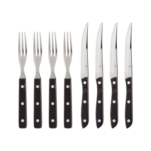 Posate nere e argentate in acciaio inox 8 pz Old Farmer Classic – Gense