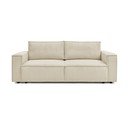 Divano letto in velluto a coste beige 245 cm Nihad - Bobochic Paris