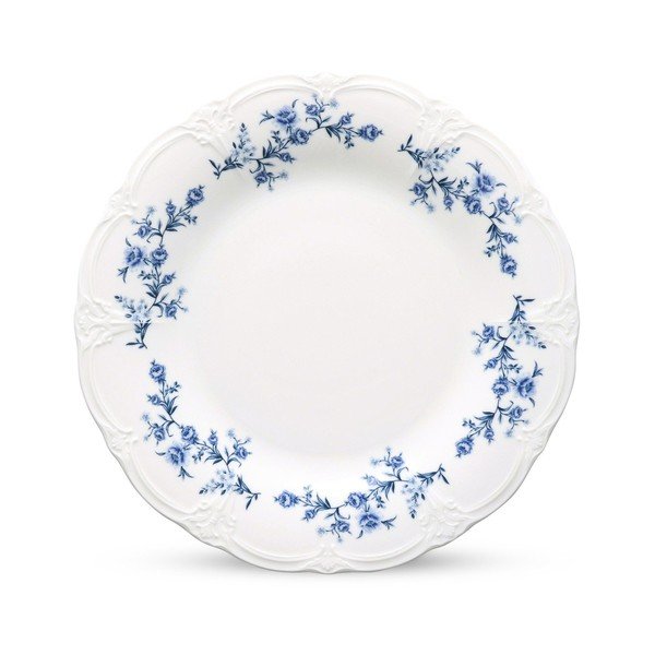 Piatto bianco/blu in porcellana ø 21 cm Retro – BonBistro