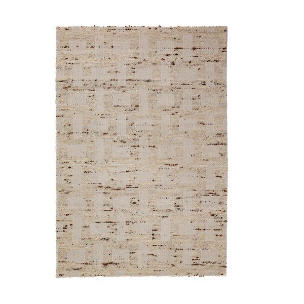 Tappeto di colore naturale in misto lana tessuto a mano 140x200 cm Rova Blend – Flair Rugs