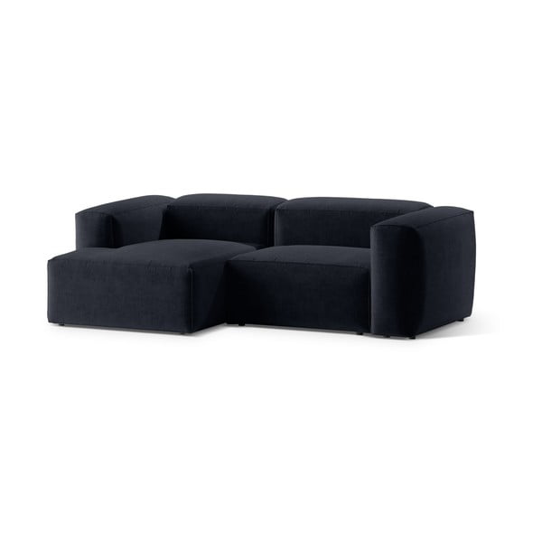 Divano angolare blu scuro (con penisola a sinistra/con chaise lounge) Bergamo – Cosmopolitan Design-image-2