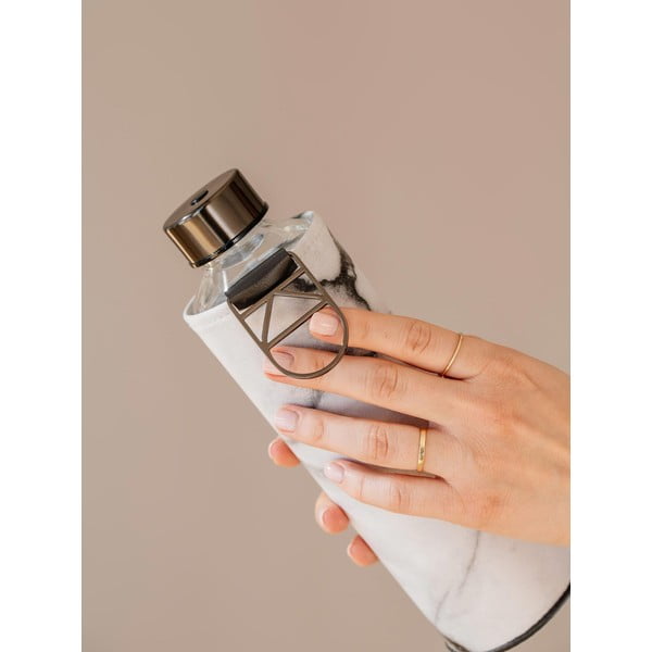 Bottiglia di vetro da viaggio bianco-nero 0,75 l Mismatch - Equa-image-3