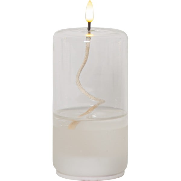 Candela LED bianca in vetro Flamme Float, altezza 17,5 cm Flamme Dot - Star Trading
