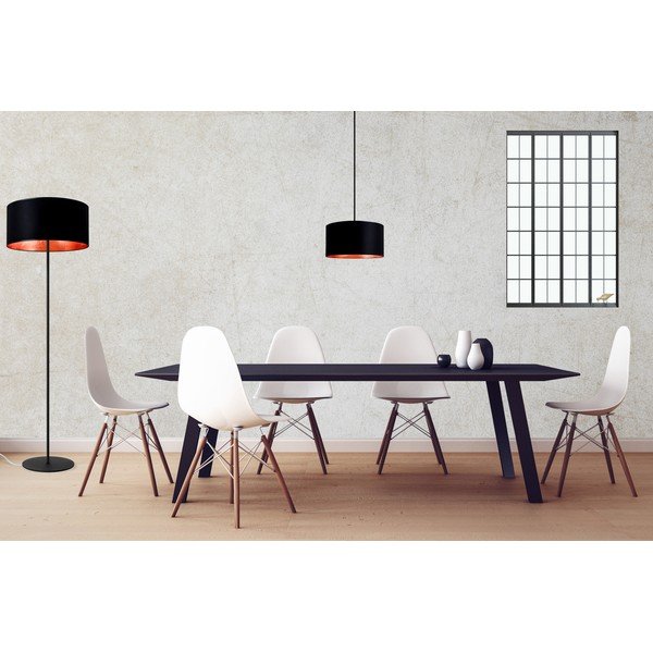 Lampada a sospensione nera con interno color rame , ⌀ 36 cm Mika - Sotto Luce-image-1