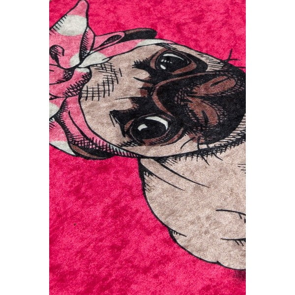 Tappetino per il bagno rosa 40x60 cm Pink Pug – Foutastic-image-2