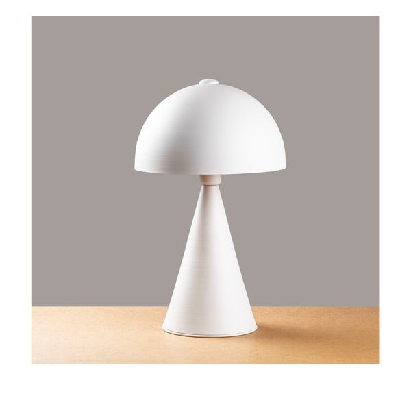 Lampada da tavolo bianca con paralume in metallo (altezza totale 52 cm) Dodo – Opviq lights-image-2