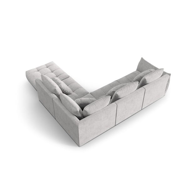 Divano angolare grigio chiaro (angolo destro/verso L) Bloom - Micadoni Home-image-3