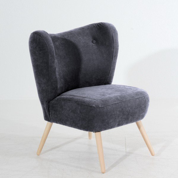 Poltrona antracite Sari Velur - Max Winzer