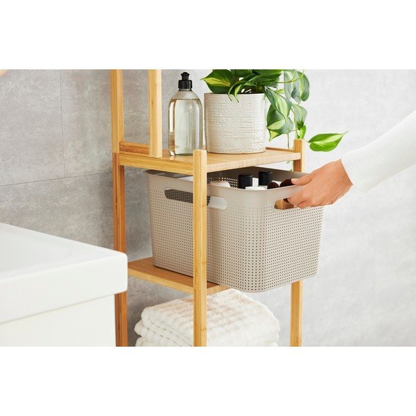 Cestino beige in plastica riciclata Brisen - Rotho-image-3