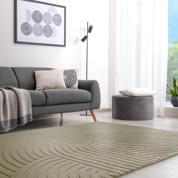 Tappeto in lana kaki 160x230 cm Hague - Asiatic Carpets-image-1