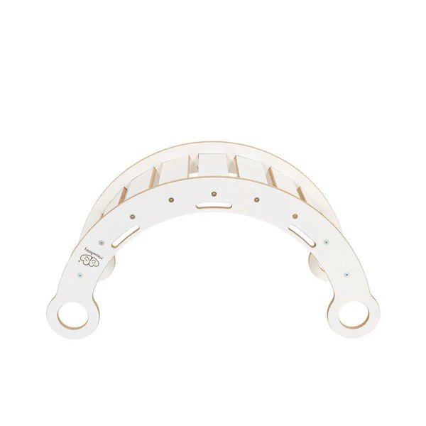 Arco a dondolo montessori bianco in pino massiccio 39x75x38 cm Montessori – Meowbaby-image-2