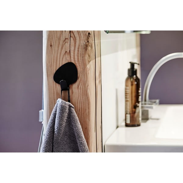 Set di ganci neri in acciaio 2 pz Curve M Nupo – LIND DNA-image-1