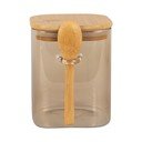 Barattolo in vetro marrone con coperchio e cucchiaio in legno Barattolo, altezza 13 cm - PT LIVING