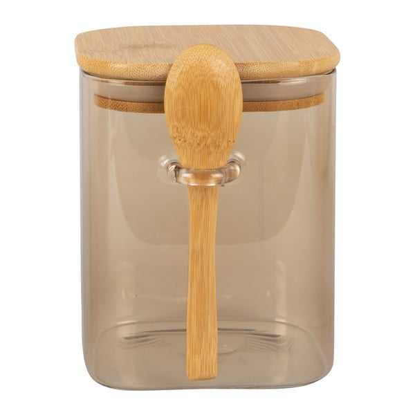 Barattolo in vetro marrone con coperchio e cucchiaio in legno Barattolo, altezza 13 cm - PT LIVING