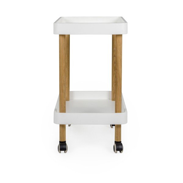 Carrello di servizio bianco su ruote Wagon Oak - Tenzo-image-2