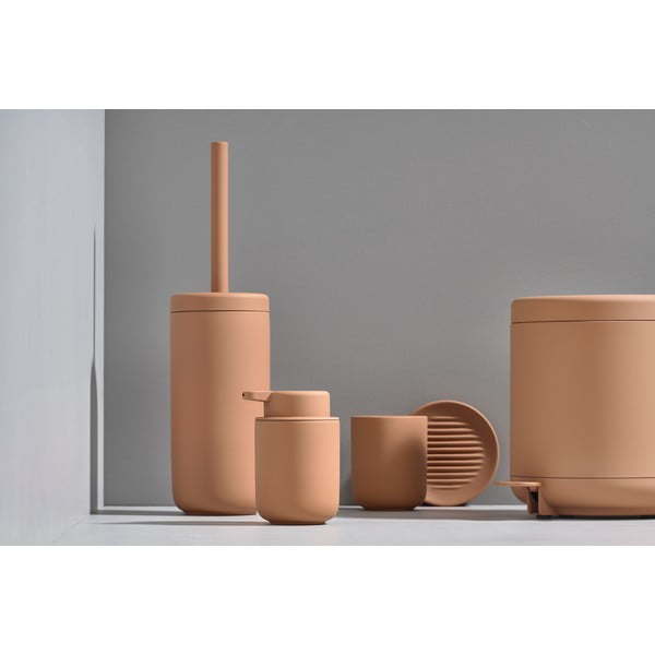 Tazza per spazzolino da denti in gres marrone ambrato Ambra Ume - Zone-image-4