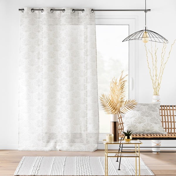 Tenda bianca e beige 140x280 cm Majestia - douceur d'intérieur-image-4