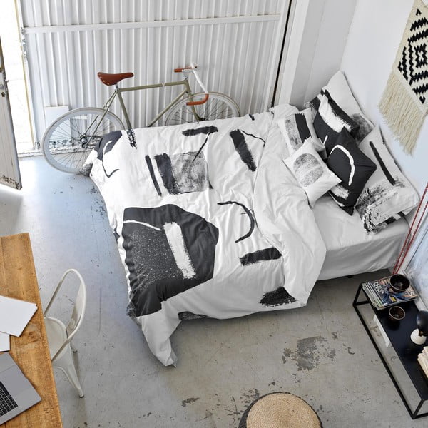 Copripiumino in cotone Shapes, 200 x 200 cm Nordica - Blanc-image-4