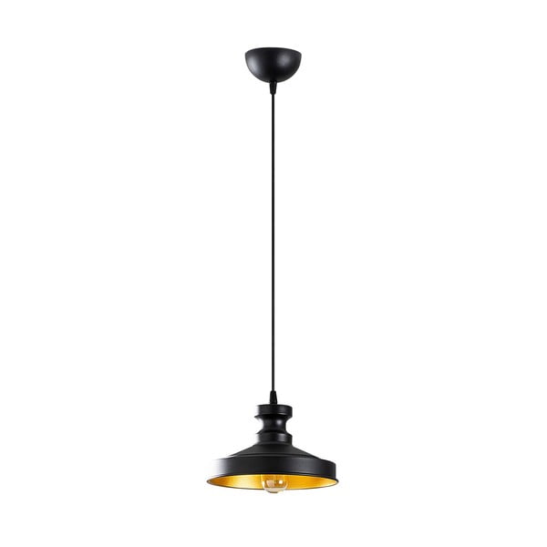 Lampadario nero con paralume in metallo ø 22 cm Berceste – Opviq lights