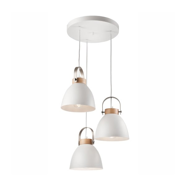 Lampadario bianco con paralume in metallo ø 37 cm Danielle – LAMKUR