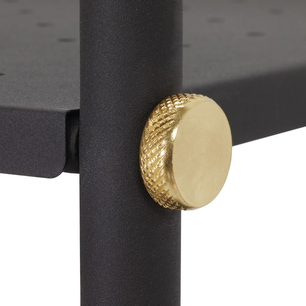Appendiabiti in metallo nero con ripiani Arlo - iDesign-image-1