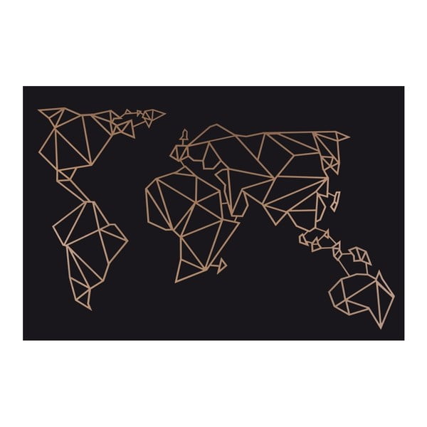 Decorazione murale in metallo color rame World - Homemania Decor-image-2