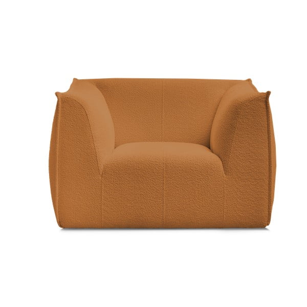 Poltrona color senape con rivestimento in bouclé Giorgia – Bobochic Paris-image-3