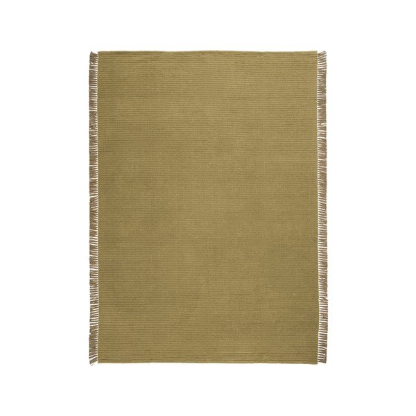 Passatoia verde in misto cotone tessuta a mano 80x150 cm Channa – Jotex