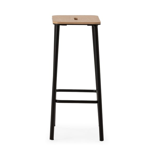 Set di sedie da bar nera 2 pz (altezza della seduta 65 cm) Abba – Marckeric-image-2