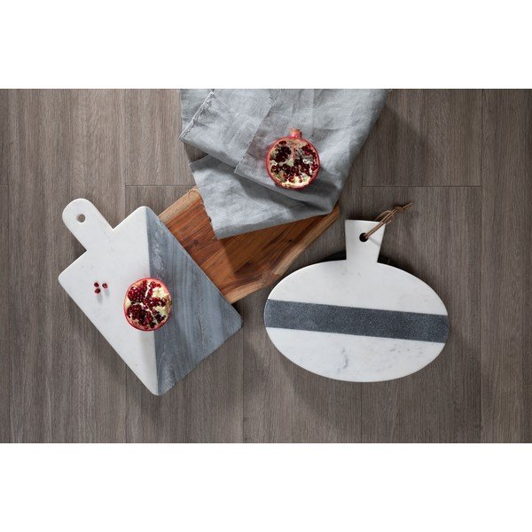 Tagliere in marmo bianco e grigio Paddle - Premier Housewares-image-1
