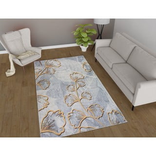 Passatoia grigia/dorata lavabile 80x200 cm Dainty – Vitaus