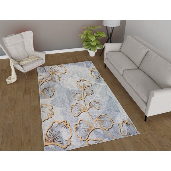 Tappeto grigio/dorato lavabile 120x180 cm Dainty – Vitaus-image-1