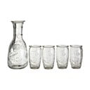 Set di decanter e 4 bicchieri in rilievo - Premier Housewares