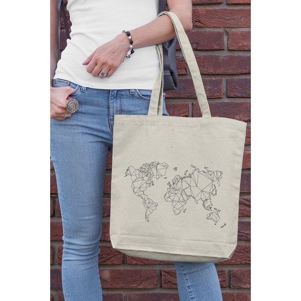 Borsa in tessuto beige - Kate Louise-image-3