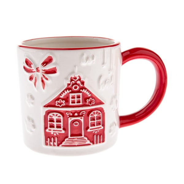 Tazza bianca in ceramica a tema natalizio Christmas cottage – Dakls