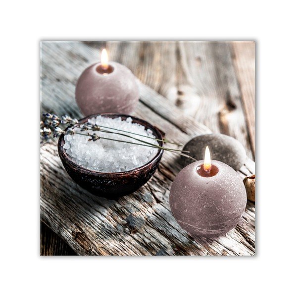 Immagine Glasspik Spa & Zen Legno grigio, 30 x 30 cm - Styler
