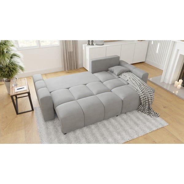 Divano angolare variabile grigio chiaro Luki - Ropez-image-1