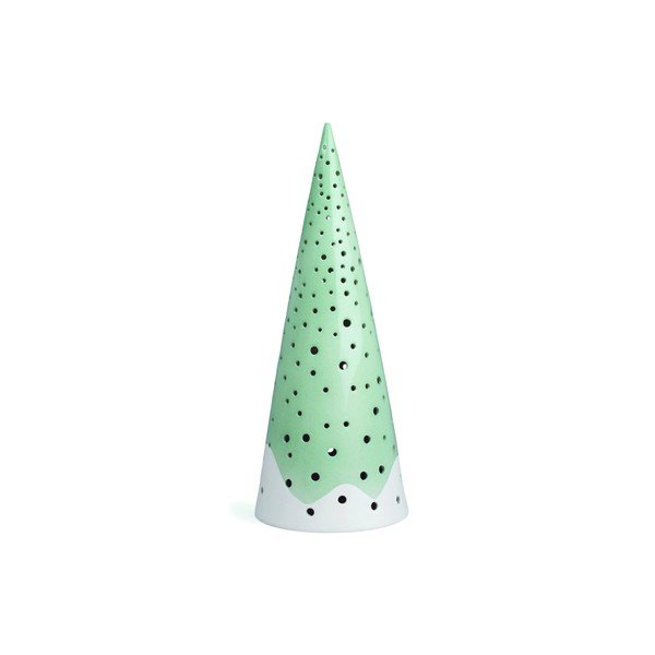 Portacandele natalizio verde in bone china Nobili, altezza 30 cm - Kähler Design