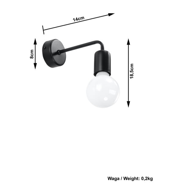 Lampada da parete nera Donato - Sollux-image-2