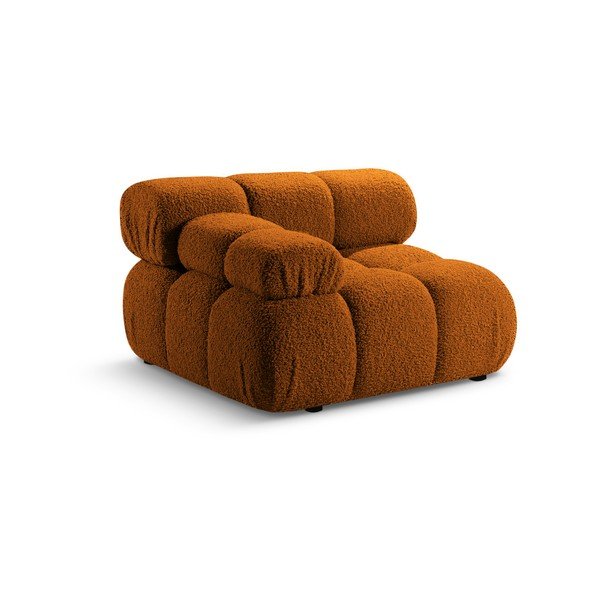 Modulo divano bouclé arancione (angolo sinistro) Bellis - Micadoni Home-image-4