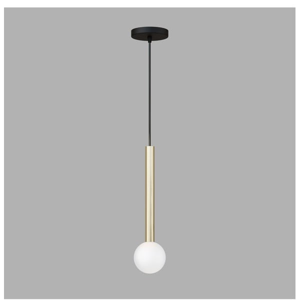 Lampadario dorato con paralume in vetro ø 15 cm Candle – Squid Lighting